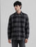 Black Check Print Full Sleeves Shirt_409894+2