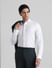 White Dobby Full Sleeves Formal Shirt_409905+1