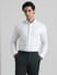 White Dobby Full Sleeves Formal Shirt_409905+2