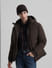 Dark Brown Hooded Puffer Jacket_409908+1