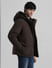 Dark Brown Hooded Puffer Jacket_409908+3
