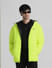 Neon Yellow Hooded Puffer Jacket_409909+1
