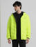 Neon Yellow Hooded Puffer Jacket_409909+2