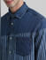URBAN RACERS by JACK&JONES Blue Striped Cotton Denim Shirt_409916+5