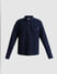 Dark Blue Indigo Dyed Jacquard Oversized Shirt_409918+7