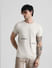URBAN RACER by JACK&JONES Beige Printed Knitted T-shirt_409919+1