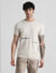 URBAN RACER by JACK&JONES Beige Printed Knitted T-shirt_409919+2