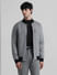 Grey Printed Knit Co-ord Set Jacket_409922+2
