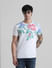 White Floral Print Crew Neck T-shirt_409927+1