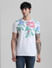 White Floral Print Crew Neck T-shirt_409927+2