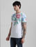 White Floral Print Crew Neck T-shirt_409927+3