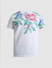 White Floral Print Crew Neck T-shirt_409927+7