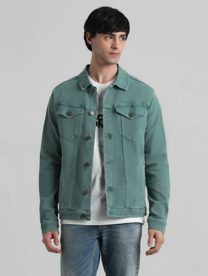 URBAN RACERS by JACK&JONES Green Over-Dyed Casual Jacket
