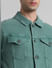 URBAN RACERS by JACK&JONES Green Over-Dyed Casual Jacket_409931+5