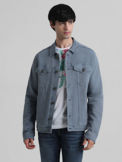 URBAN RACERS by JACK&JONES Grey Over-Dyed Casual Jacket