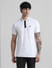 White Zip-Up Polo T-shirt_409935+2
