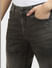 Black Low Rise Distressed Ben Skinny Jeans_409940+5
