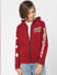 Boys Red Mickey Print Zip-Up Sweatshirt_400592+2