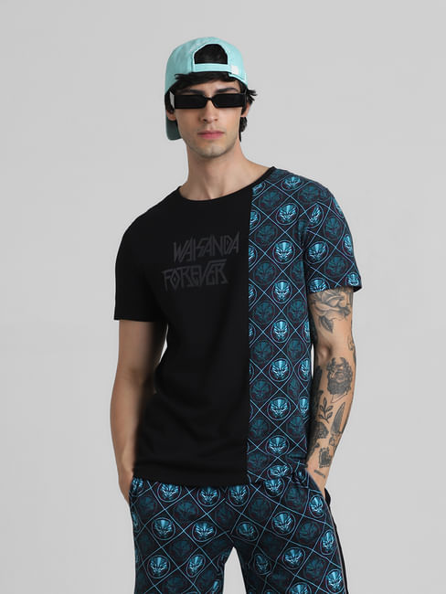 Jack&Jones X Black Panther Blue Printed Co-ord T-shirt