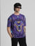 Jack&Jones X Black Panther Purple Printed OVERSIZED Co-ord T-shirt_404482+1