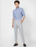Grey Mid Rise Slim Fit Trousers_380981+1