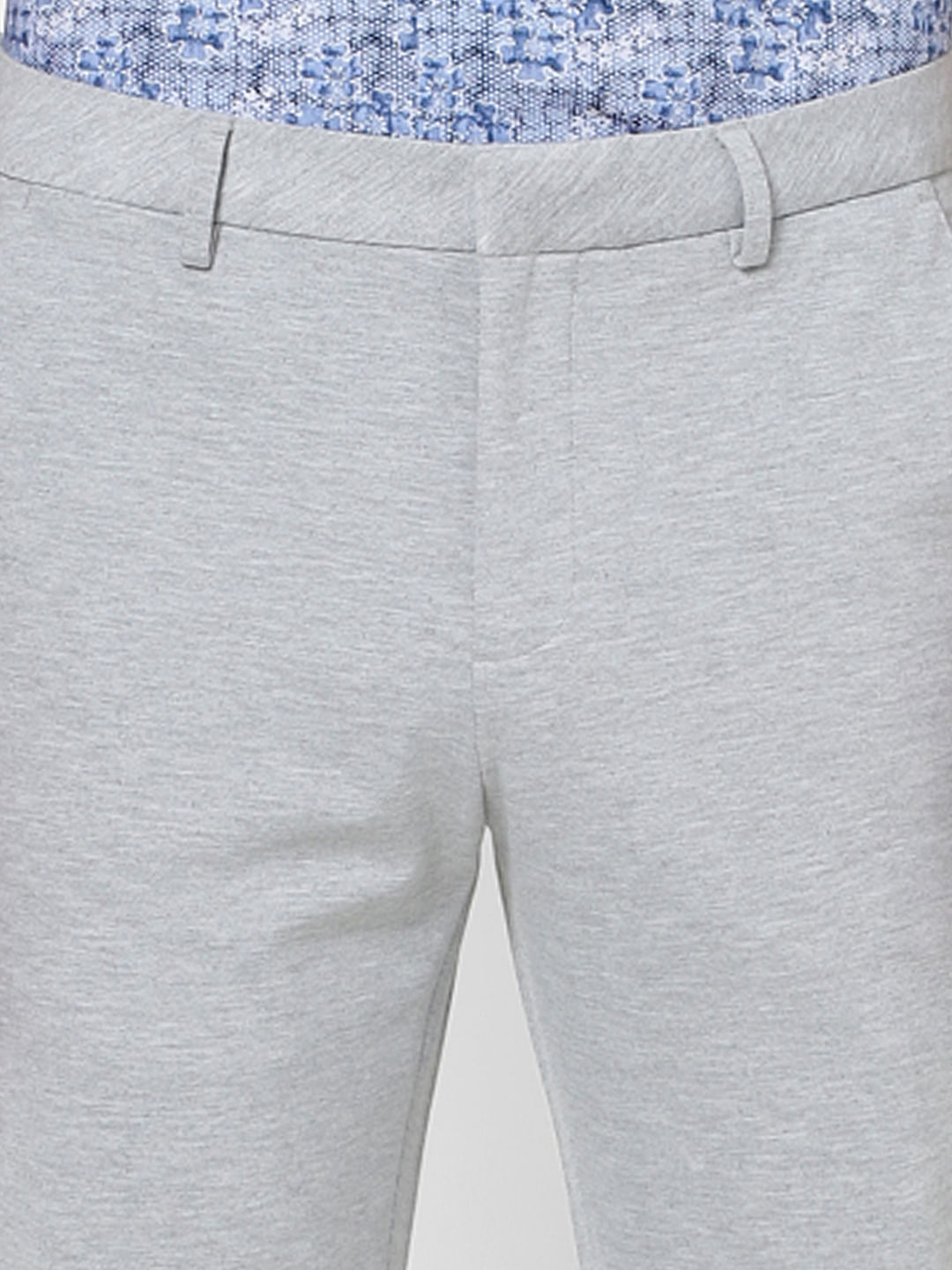 Urban Ranger by Pantaloons Light Grey Cotton Slim Fit Trousers
