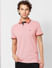 Pink Tipping Polo Neck T-shirt