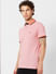 Pink Tipping Polo Neck T-shirt