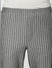 Grey Striped Regular Fit Pants