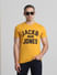 Yellow Varsity Logo Crew Neck T-shirt_414757+1