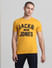 Yellow Varsity Logo Crew Neck T-shirt_414757+2
