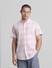 Light Pink Check Short Sleeves Shirt_414770+1