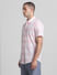 Light Pink Check Short Sleeves Shirt_414770+3
