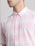Light Pink Check Short Sleeves Shirt_414770+5