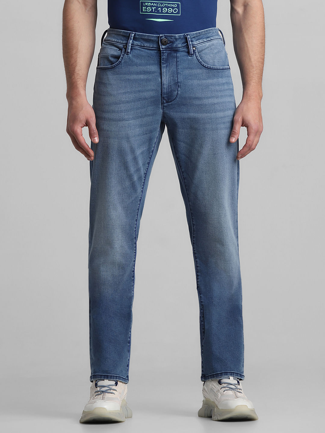 Buy Men Blue Skinny Fit Light Wash Jeans Online - 749202 | Allen Solly