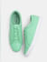 Green Leather Lace-Up Sneakers_414774+3