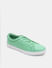 Green Leather Lace-Up Sneakers_414774+4