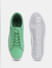 Green Leather Lace-Up Sneakers_414774+5