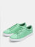 Green Leather Lace-Up Sneakers_414774+6