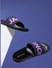 Black & Purple Logo Print Sliders_415952+1