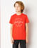 Red Logo Print T-shirt_414933+2