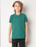 Green Logo Print Polo T-shirt_414935+2