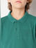 Green Logo Print Polo T-shirt_414935+6