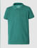 Green Logo Print Polo T-shirt_414935+7
