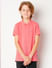 Pink Logo Print Polo T-shirt_414936+2