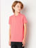Pink Logo Print Polo T-shirt_414936+3