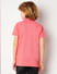 Pink Logo Print Polo T-shirt_414936+4