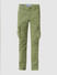 Dark Green Mid Rise Cotton Pants_414941+7