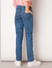 Blue Washed Regular Fit Jeans_414962+4