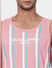 Pink Striped Sleeveless T-shirt_391243+5